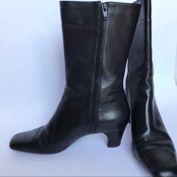 Cole Haan Leather Boots with Heel in Black- Size 7 - Picture 3 of 9